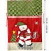 Snowman Green & Red Checks Christmas Sack