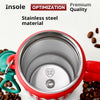 Red Checks Stainless Steel Water And Coffee Tumbler | 600Ml With Free Cleaning Brush