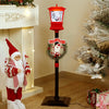 3.5 feet Santa with Tree & Candy Cane Arch Snowfall Lamp Post