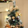 4 Ft. Golden Balls And Gold Cherries Bushy Christmas Tree Readily Decorated With Ornaments And Fillers
