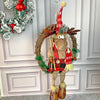 Fluffy Rudolf Christmas Artificial Wreath