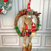 Fluffy Rudolf Christmas Artificial Wreath
