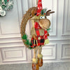 Fluffy Rudolf Christmas Artificial Wreath