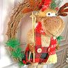 Fluffy Rudolf Christmas Artificial Wreath