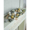 Gold Swirl Snow Frosted & Ornament Fillers Bushy Garland | 2 Ft.