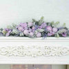 Pastel Purple Swirl Snow Frosted & Ornament Fillers Bushy Garland | 2 Ft.