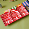Red Gingerbreadhouse 3 Sections Christmas Ceramic Serving Tray