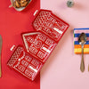 Red Gingerbreadhouse 3 Sections Christmas Ceramic Serving Tray