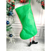 Velvet Glitter Santa Christmas Stocking | 16 Inches