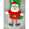 Velvet Glitter Santa Christmas Stocking | 16 Inches