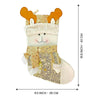 Golden Deer Christmas Stocking | 16 Inches