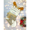 Golden Deer Christmas Stocking | 16 Inches