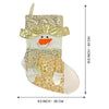 Golden Snowman Christmas Stocking | 16 Inches