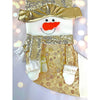 Golden Snowman Christmas Stocking | 16 Inches