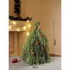 Grinch Inspired Tabletop Christmas Tree With Free Grinch Ornament And Red Pompoms For Xmas Table Decor, 20.4 Inches