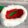Green & Red Stripes Furry Velvet Party Hat
