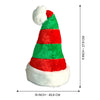 Green & Red Stripes Furry Velvet Party Hat