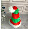 Green & Red Stripes Furry Velvet Party Hat