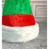 Green & Red Stripes Furry Velvet Party Hat