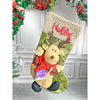 Holly Lettering Reindeer Christmas Stocking | 18 Inches