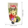 Holly Lettering Reindeer Christmas Stocking | 18 Inches