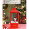 Large Red Lantern Snowglobe With Light, Music & Snowfall