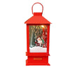 Large Red Lantern Snowglobe With Light, Music & Snowfall