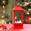 Large Red Lantern Snowglobe With Light, Music & Snowfall