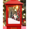 Large Red Lantern Snowglobe With Light, Music & Snowfall