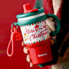 Merry Christmas Stainless Steel Water And Coffee Tumbler | 600Ml With Free Cleaning Brush