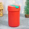 Red Bottle With Green Sipper Lid Stainless Steel Sipper Water Bottle | 400 ml