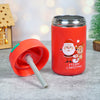 Red Bottle With Green Sipper Lid Stainless Steel Sipper Water Bottle | 400 ml