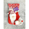 Mini Snowflake Santa Christmas Stocking | 10 Inches