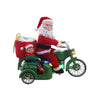 Santa Motorcycle With Elf In Sidecar Light, Music & Motion