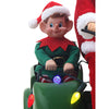Santa Motorcycle With Elf In Sidecar Light, Music & Motion