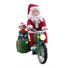 Santa Motorcycle With Elf In Sidecar Light, Music & Motion