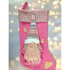 Pink Beard Gnome Christmas Stocking | 16 Inches