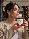 Pointed Hat Winking Santa Ceramic Hot Chocolate and Coffee Christmas Mug