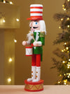 15 Inches Red & White Stripes Hat Drummer Nutcracker Christmas Table Décor