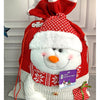 Snowman Red & White Knitted Large Size Christmas Sack | 21 Inches