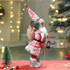 Red & White Snowflakes Santa | 18 Inches