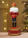 13 Inches Musical Red Wooden Drummer Nutcracker, Christmas Table Décor