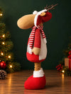 28 Inches Red & Silver Reindeer Extendable Legs, Christmas Softtoy, Gift & Home Décor