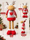 28 Inches Red & Silver Reindeer Extendable Legs, Christmas Softtoy, Gift & Home Décor