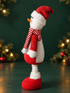 31 Inches Red & Silver Snowman Extendable legs, Christmas Gift & Home Décor