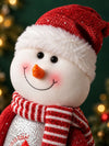 31 Inches Red & Silver Snowman Extendable legs, Christmas Gift & Home Décor