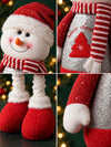31 Inches Red & Silver Snowman Extendable legs, Christmas Gift & Home Décor