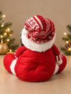 Red Knitted Ski Santa Christmas Gift & Soft Toy