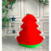 3D Red Pompom Christmas Tree Shaped Velvet Plush Party Hat