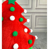 3D Red Pompom Christmas Tree Shaped Velvet Plush Party Hat